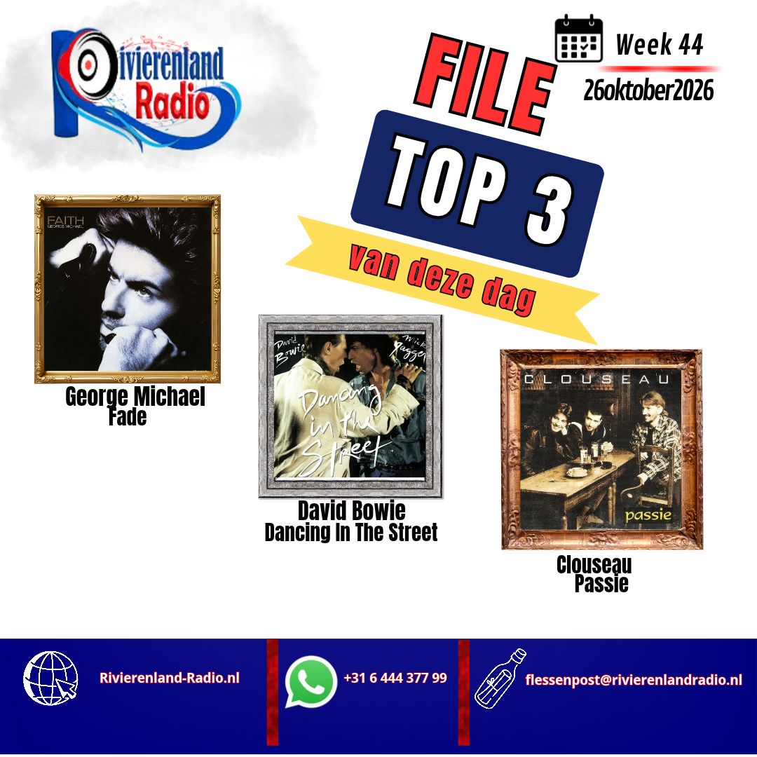 File Top 3 van vandaag: George Michael, David Bowie en Clouseau!